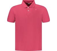 Polo rose à manches courtes pour hommes avec logo et application, taille : S Couleur : rose