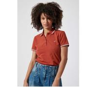 Polo rouge Femme KAPORAL JULE - Manches courtes - Col boutonné - Logo brodé - Fentes sur les côtés S