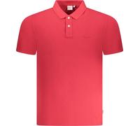 Polo rouge pour hommes en coton bio avec détails de broderie, taille : S Couleur : Rosso