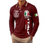 Polo Rugby,Polo pour Homme Manches Longues,pour Hommes Classique - Tendance Décontractée pour Automne Hiver Ideales avec Jean sans Mention Taille Ou Couleur (S)