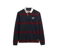 Polo rugby rayÃ© Superdry Vintage Athletic Bleu 2XL