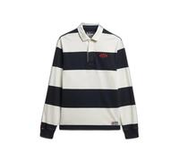 Polo rugby rayÃ© Superdry Vintage Athletic Bleu L