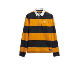 Polo rugby rayÃ© Superdry Vintage Athletic Bleu L