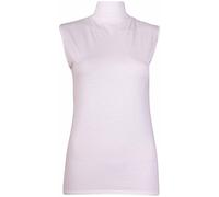 Polo sans manches pour femme - Col roulé - Uni - Noir - 42
