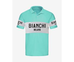 Polo Santini Bianchi Milano Rétro manches courtes bleu ciel - L