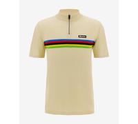 Polo Santini x Champion du Monde UCI manches courtes blanc arc-en-ciel - XL