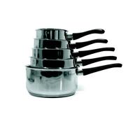 Beka 12036994 Polo Série de 5 Casseroles en acier inoxydable 12/20 cm, Noire