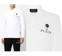Polo Shirt Philipp Plein En Cuir Avec Patch Hexagone PP Nouveau M