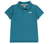 Polo SLAZENGER - Garçon - Manches courtes - Bleu canard - Enfant 5-6 ans