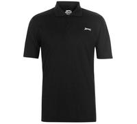 Polo - Slazenger - Noir - Manches courtes - Col polo 3 boutons - Grandes tailles XXXL