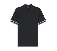 Polo Slim Boss POLO ZONE - Bleu foncé - en coton avec bas de manches à rayures XL