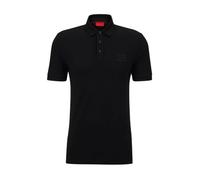 POLO SLIM FIT HUGO NOIR EN PIQUÉ DE COTON AVEC BADGE LOGO DERESO C S