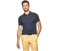 Polo slim Hackett London avec logo brodé - couleur navy - homme L