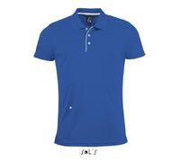 Polo - Sol's - Performer - Bleu - Manches courtes - Séchage rapide XL
