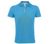 Polo Sport Performer - Homme - 01180 - Bleu Aqua