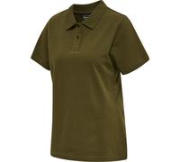 Polo stretch femme Hummel Red Vert M