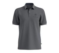 Polo structurÃ© en piquÃ© de coton avec imprimÃ© devant s.Oliver Gris 5XL