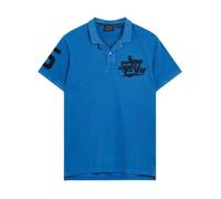 Polo Superdry Classic Pique - Bleu Monaco - Homme - Regular - Manches courtes - Col polo S