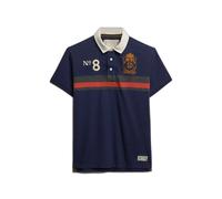 Superdry Double Emblem Rugby Short Sleeve Polo Bleu 2XL Homme