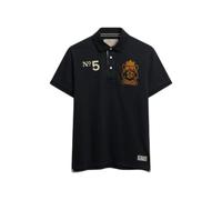 Superdry Double Emblem Jersey SS Rugby Polo Shirt, Eclipse Navy, XL Men's