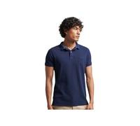 Polo Superdry Homme Classic logo brode Bleu Coton S