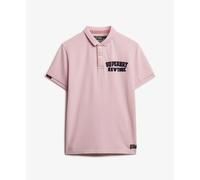 Superdry Vintage Athletic Short Sleeve Polo Rose L Homme