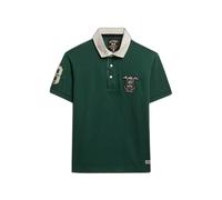 Superdry Vintage Pique Rugby Short Sleeve Polo Vert M Homme