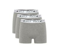 Polo Sylt Lot de 3 Boxers en Coton mélangé avec Ceinture élastique et étiquette pour Homme Med G/Med G Dif M