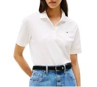 Tommy Hilfiger Polo Manches Courtes Femme Regular Fit, Blanc (Ecru), M