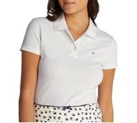 Tommy Jeans Essential Short Sleeve Polo Blanc L Femme