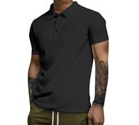 Polo tactique à manches courtes pour homme, coupe classique, col boutonné, haut de golf performant, Z21-noir, XXL