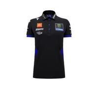 Polo Team Replica Femme Monster Energy Yam Moto GP (FR/ES, Alpha/Lettres, M, Taille Normale, Taille Normale, Noir)