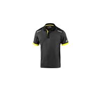 Sparco Polo technique Toledo Coton et polyester Gris foncé/Jaune Taille S
