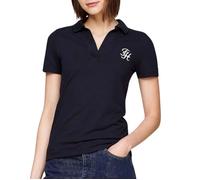 Polo Tommy Hilfiger Slim Script Logo Open Neck Femmes S