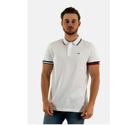 Polo - TOMMY JEANS - DM0DM12963 YBR - Blanc - Regular - Manches courtes S