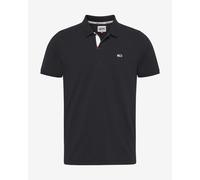 Polo Tommy Jeans Slim Placket manche courte noir. - XXL
