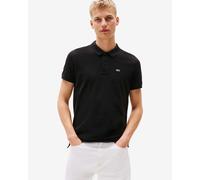 Polo Tommy Jeans Slim Placket manches courtes noir pur - L