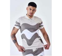 Polo tricolore effet vague XS