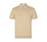 Polo tricoté Selected Berg Beige 2XL