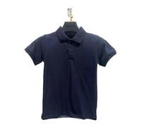 Polo Uni 100% Coton (FR/ES, Âge, 12 Ans, 13 Ans, Taille Normale, 1, Bleu Marine)