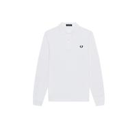 Polo uni à manches longues Fred Perry Blanc S