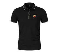 Polo unisexe à manches courtes avec imprimé Ab.a_rth - Design classique - Sportif et décontracté - En coton élastique, Noir , M