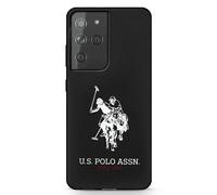 Polo US USHCS21LSLHRBK S21 Ultra G998 noir Silicone Logo Handyhülle