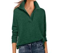 Polo V Neck Sweaters for Women Dressy Casual Long Sleeve Elegant Warm Spring Fall Basic Knit Pullover Top Airport Oufits