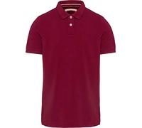 Polo Vintage Manches Courtes Homme - Vintage Dark Red, XXL, Homme