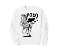 Polo Word Art Silhouette de Cheval Typographique Équestre Sweatshirt