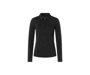 Polo zippÃ© manches longues femme super.natural Lux Noir XS