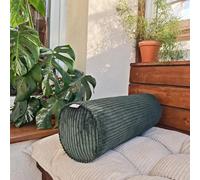 Polochon en velours côtelé coussin rouleau pour matelas de sol bleu vert