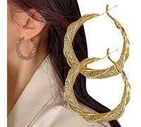 pologmase Boucles d'oreilles Germanium lymphatique | Boucles d'oreilles magnétologie pour Femmes lymphatiques d'activité magnétique - Créoles en cuivre Germanium pour Femme