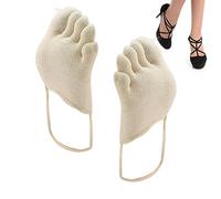pologmase Chaussettes demi-palmiers à cinq doigts, invisibles à 5 doigts avec bride arrière, chaussettes respirantes, chaussettes de sandales pour femme, pour le sport, le yoga, l'été